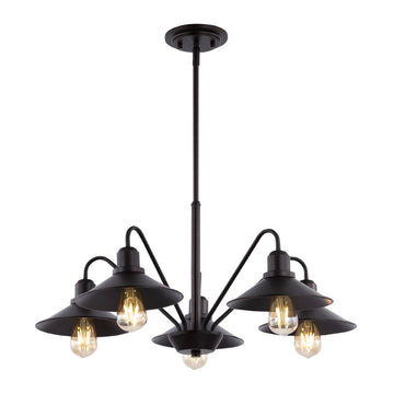 Cade 34.25" Metal Farmhouse Industrial LED Pendant - JONATHAN Y